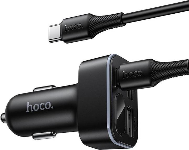 Produktbild Hoco Auto charger Car charger with LCD 2xUSB A + 1xUSB C PD QC3.0 42W Z63A black