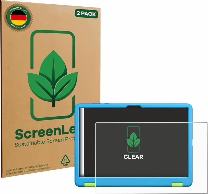 ScreenLeaf Schutzfolie nachhaltiger Displayschutz Display Schutz Folie Klar Transparent (2 Stk., Honor Pad X8a)