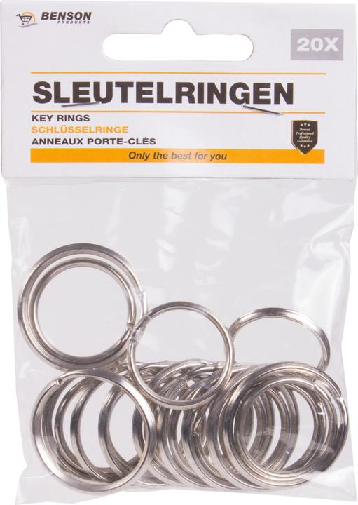 Image du produit Stahlex Anneaux porte-clés 20 pcs métal