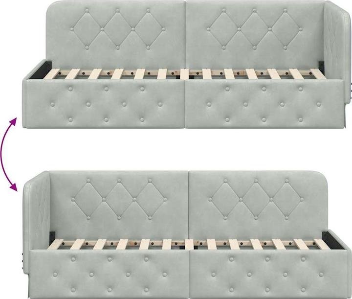 Image du produit vidaXL Eckbettgestell (80 x 200 cm)