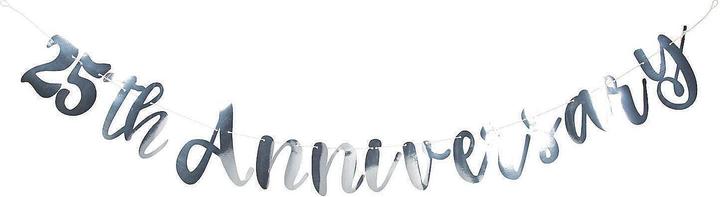 Actual product image Unique Party Script 25th Anniversary Banner