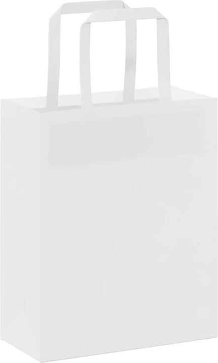 Image du produit vidaXL Sacs en papier kraft 50 pcs. avec anse Blanc 15x8x21 cm Sac en papier (50x)