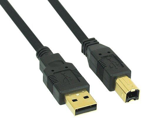 Actual product image InLine USB 2.0 cable, A to B, gold-plated (10 m, USB 2.0)