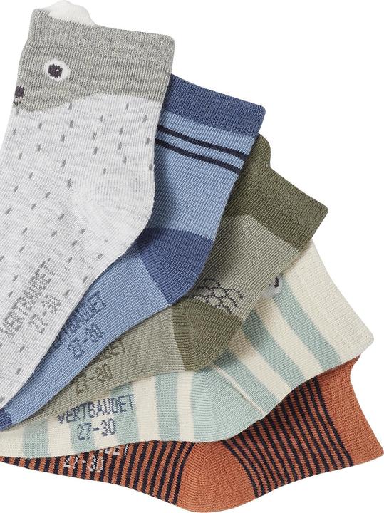 Immagine prodotto Vertbaudet 5er-Pack Jungen Socken mit Tieren (Confezione da 5 pezzi, 35, 38)