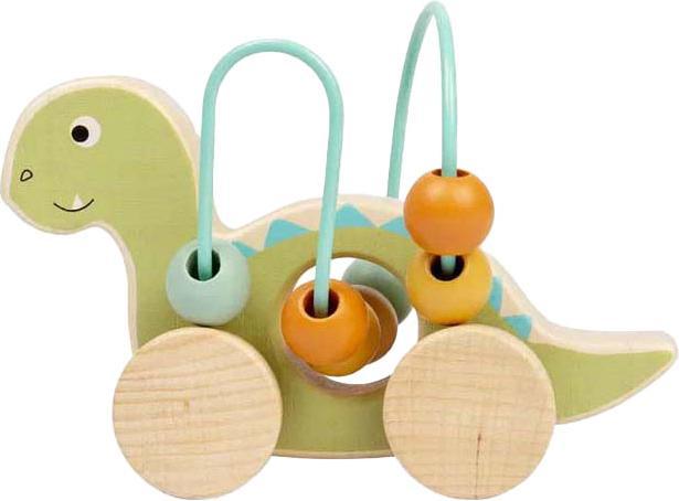 Bigjigs Schiebespielzeug aus Holz, Diplodocus mit Perlenrahmen
