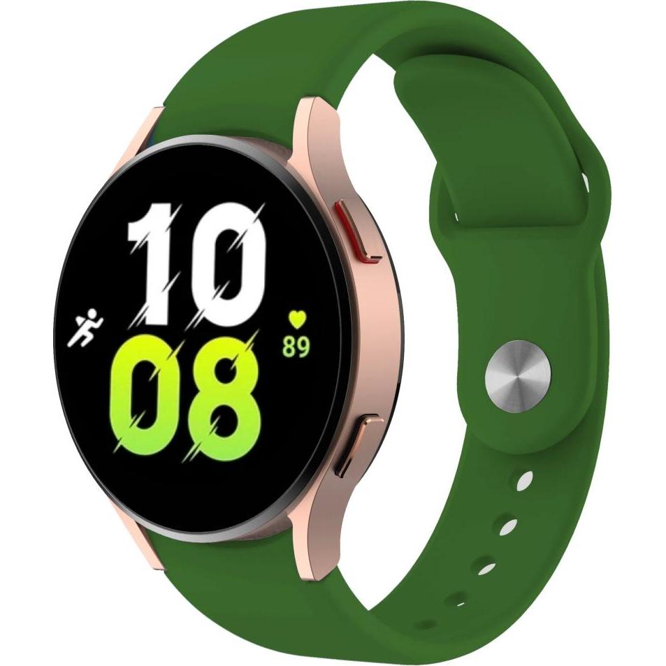 Screenguard Silicone Strap Sportarmband (Silikon, Galaxy Watch 5 (40mm)), Uhrenarmband, Grün