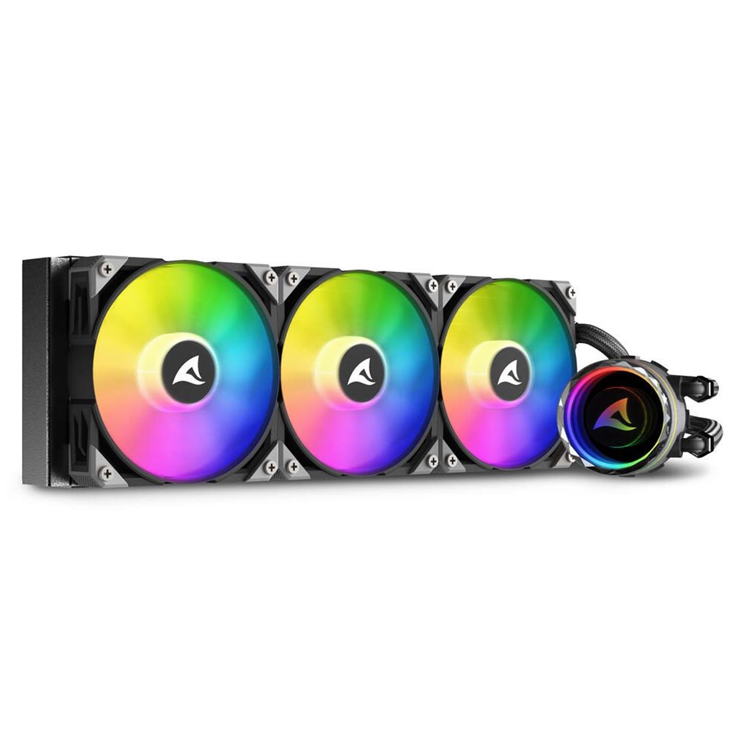 Sharkoon S90 RGB AIO 360 MM, Raffreddamento ad acqua CPU, Nero