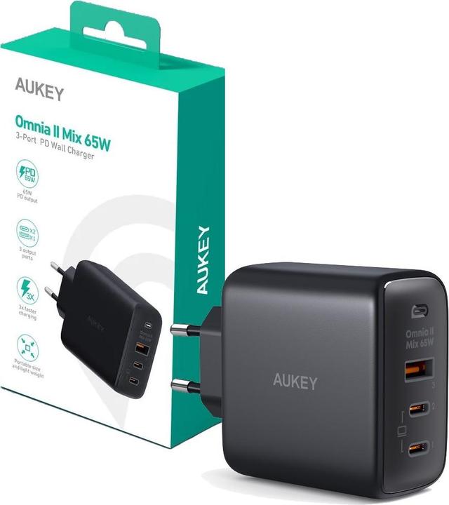 Produktbild Aukey OmniaMix II (65 W, 3 Ports)