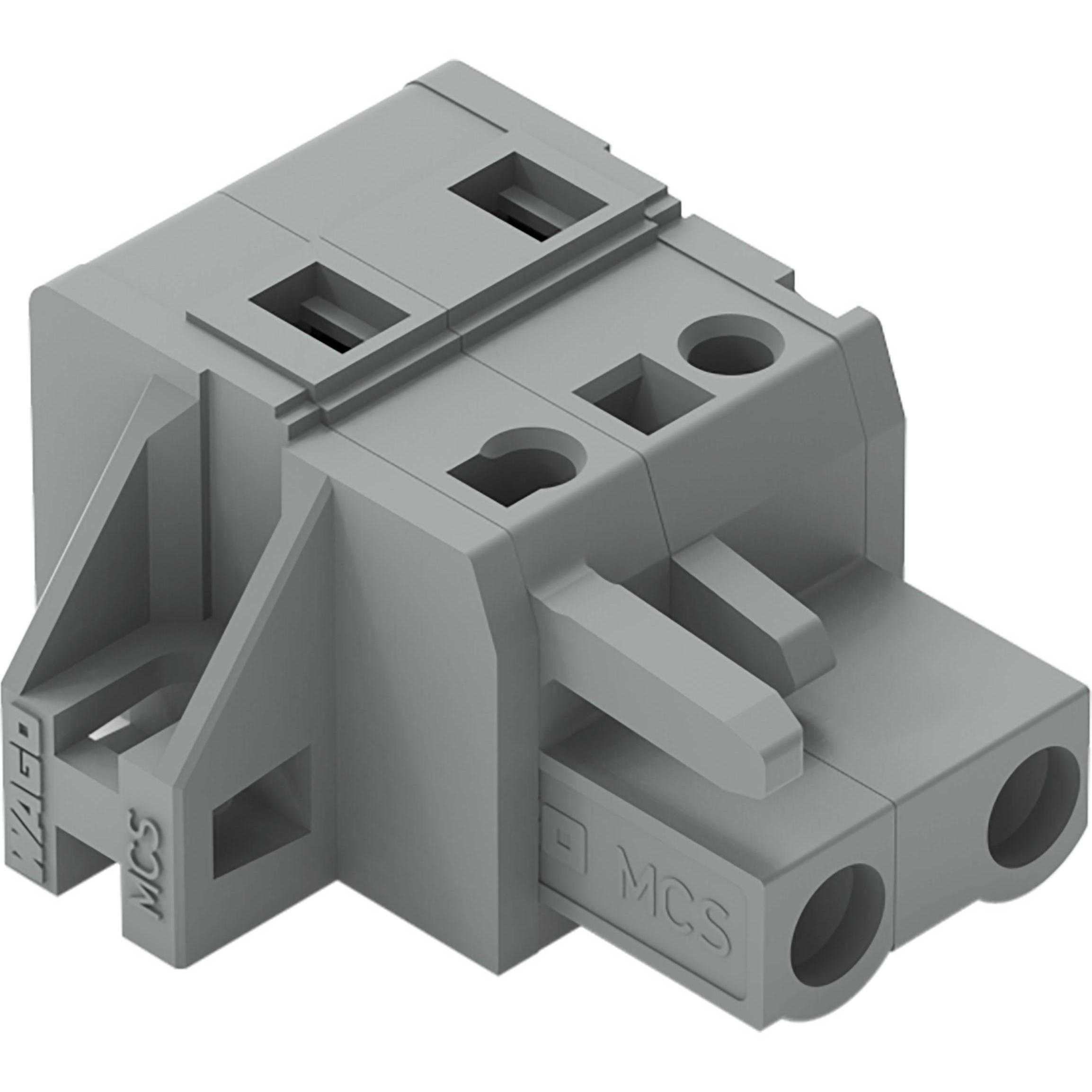 Wago Connettore multipoint femmina a 1 filo, Cavo + Spina elettrica, Grigio