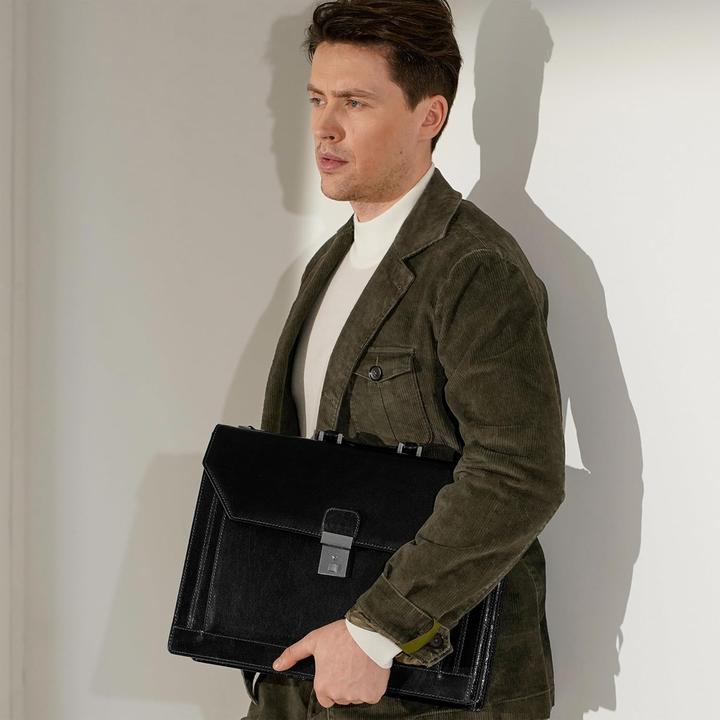 Produktbild Time Resistance Handgefertigte Aktentasche aus echtem Leder für den professionellen Auftritt