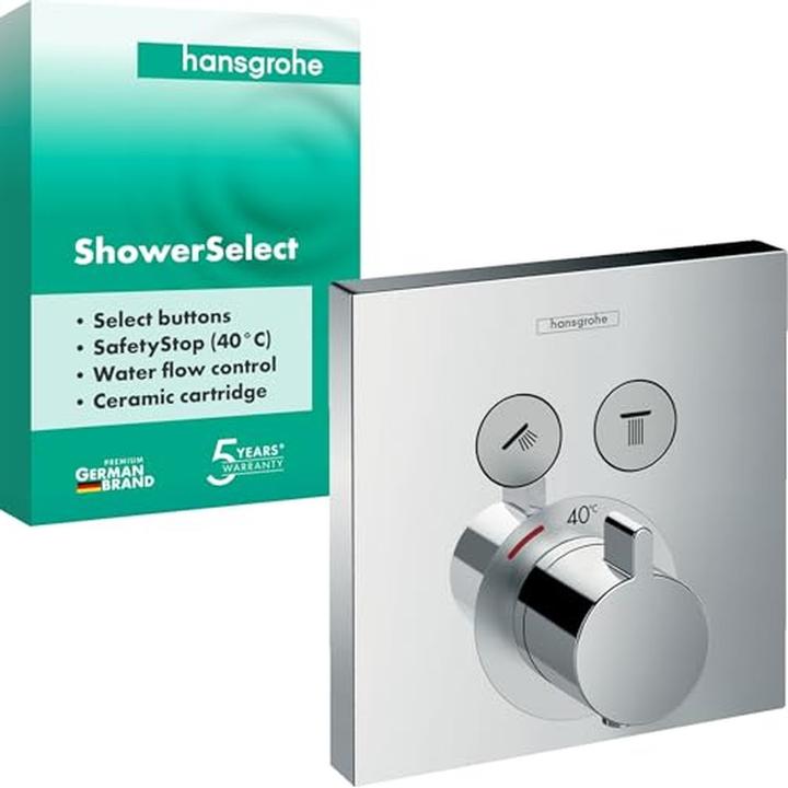Produktbild hansgrohe HG Fertigmontageset SHOWERSELECT f UP-Thermostat für 2 Verbraucher chrom