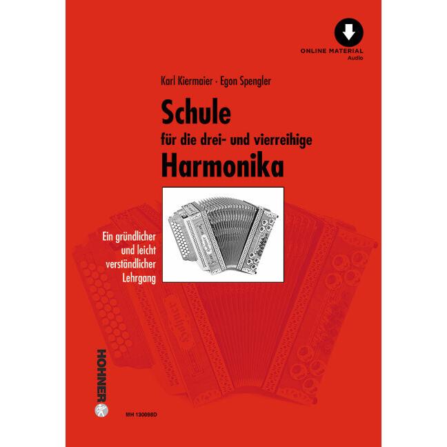 Schule für die drei- und vierreihige Steirische Harmonika, Sachbücher von Karl Kiermaier, Egon Spengler