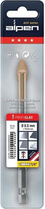 Immagine prodotto Alpen Trapano per vetro (5 mm)