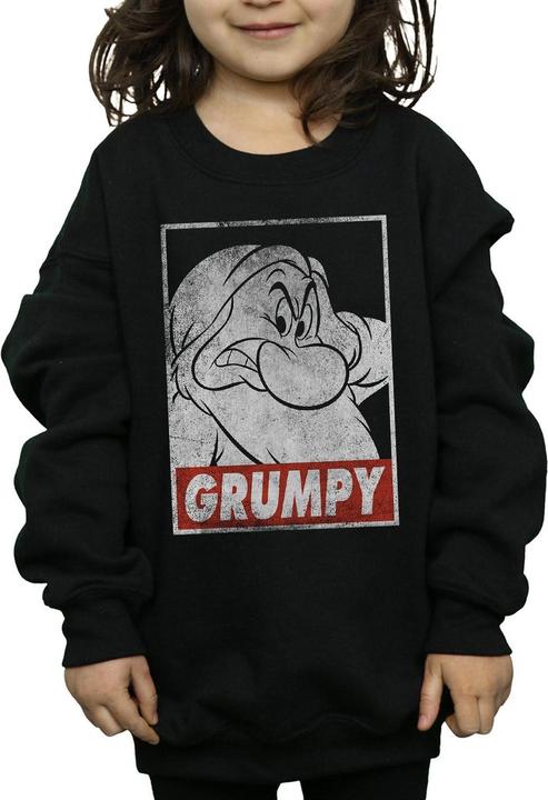 Actual product image Disney Girls Snow White Grumpy Dwarf Poster Sweatshirt (128)