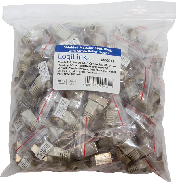 Produktbild LogiLink RJ45 Steckverbinder 5e, geschirmt (FTP, CAT5e)
