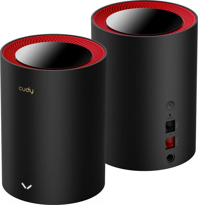 Cudy M3000 Dual-band ( / ) Wi-Fi 6 (802.11ax) Nero, Rosso 1 Interno