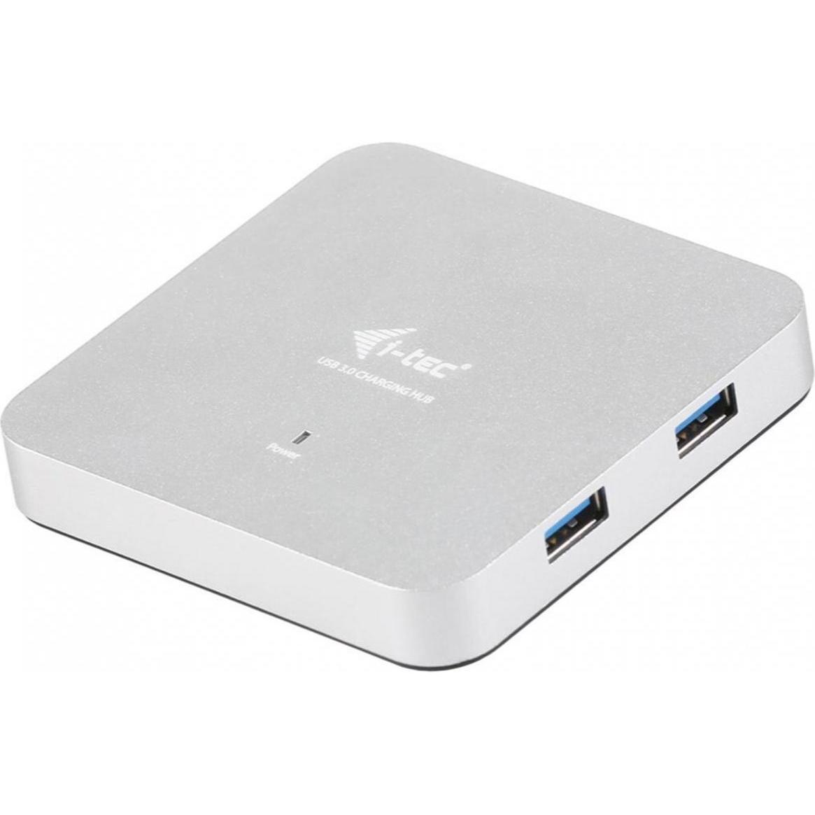 i-tec U3HUBMETAL4 (USB-A, 4 Ports), Dockingstation + USB Hub, Silber