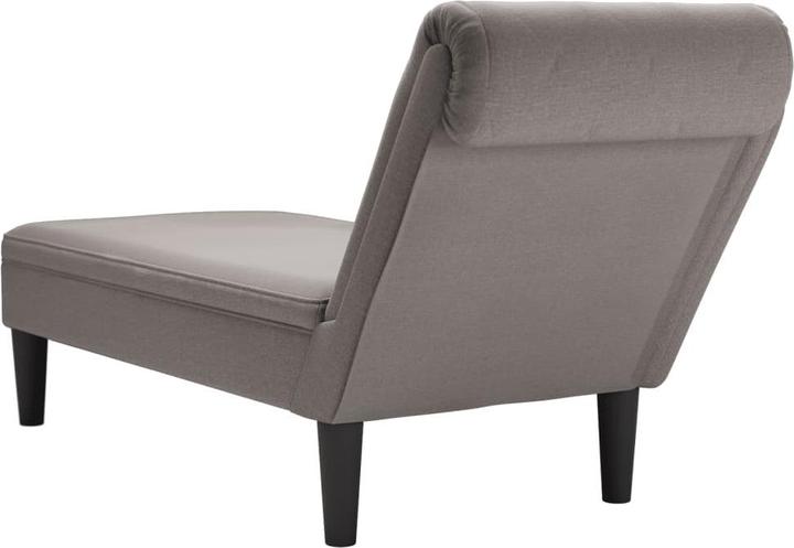 Produktbild VidaXL Chaiselongue Lounge Sofa Recamiere mit Rechter Armlehne Taupe Stoff