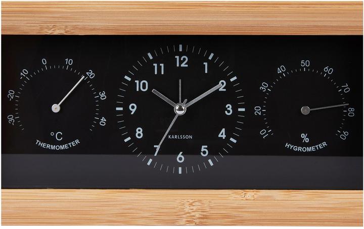 Actual product image Karlsson Classic alarm clock Neat Rectangle Bamboo / Black