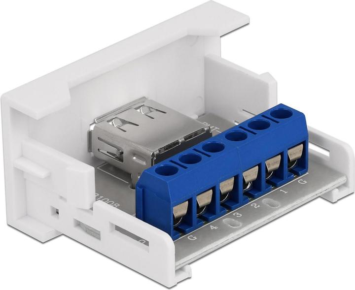 Produktbild Delock Easy 45 Modul USB 2.0 Typ-A Buchse zu Terminalblock 22,5 x 45 mm (USB 2.0, 2.25 cm)