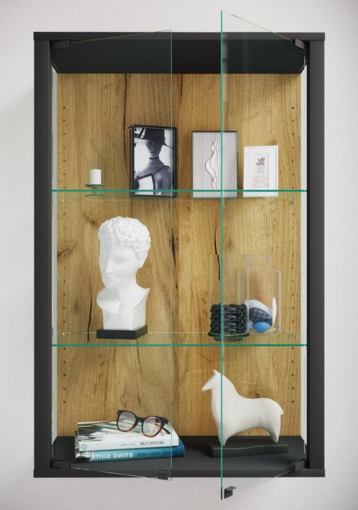 Produktbild VCM Wandvitrine Hängevitrine Glas Udina M (60 x 25 x 80 cm)