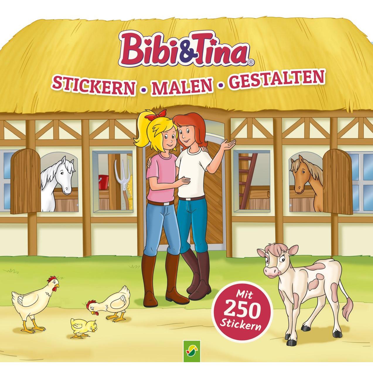 Schwager & Steinlein, Sticker, Bibi & Tina - Stickern, Malen, Gestalten. Mit 250 Stickern