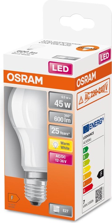 Produktbild Osram Star Classic A (E27, 6.50 W, 600 lm, 1 x, F)