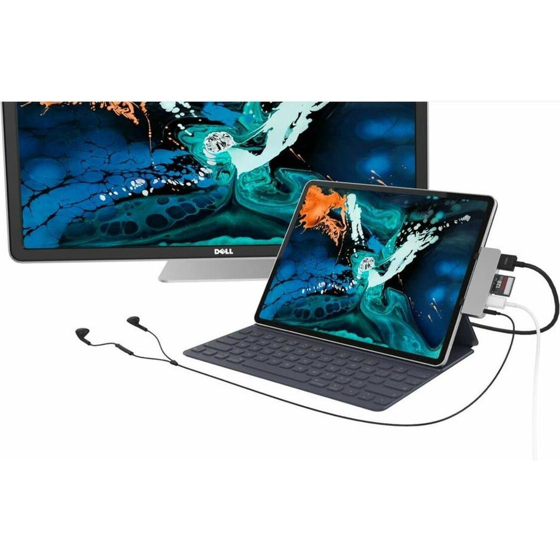Thumbnail - Hyper Drive 4-in-1 (USB-C, 4 Ports), Dockingstation + USB Hub, Grau