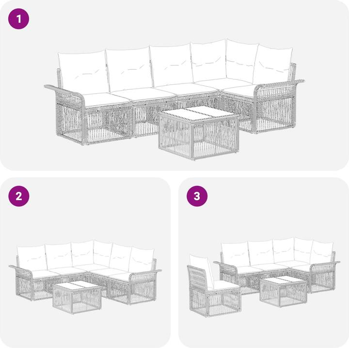 Produktbild vidaXL Gartensofa-set