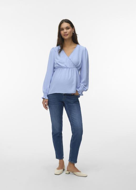 Immagine prodotto Vero Moda Maternity Normal geschnitten V-Ausschnitt Elastische Bündchen Top Bluse (L)