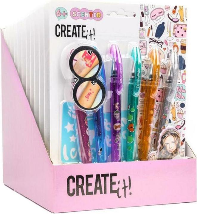 Productafbeelding Create It! Tattoo gelpennen, 6 stuks.