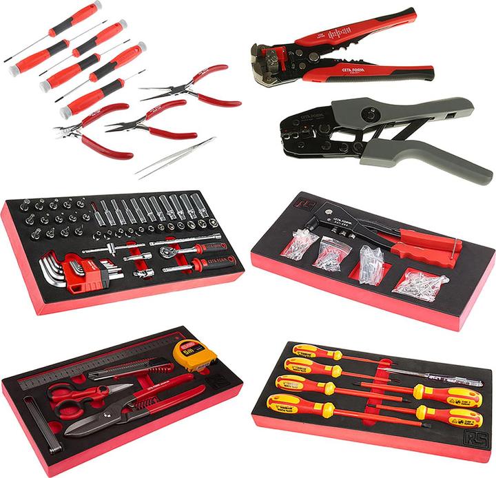 Produktbild RS PRO 7 Drawer Cabinet with 240pc tool content (71 cm, 97.50 cm)