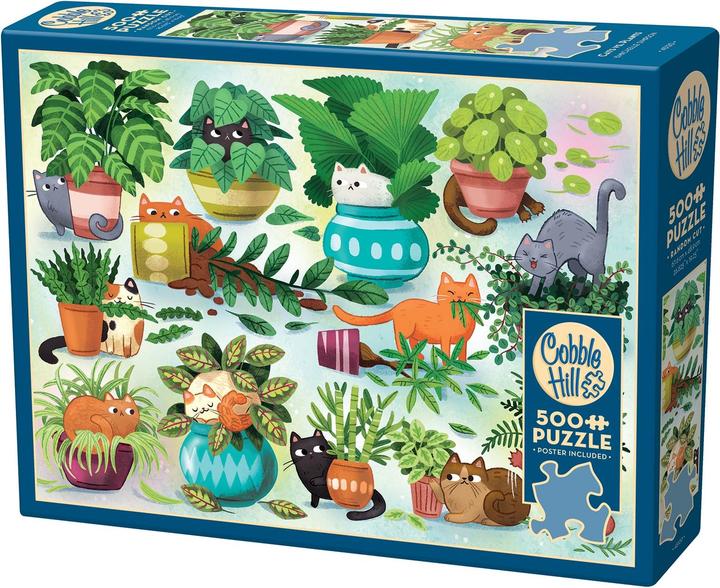 Produktbild Cobble Hill Katzen gegen Pflanzen 500 Teile (500 Teile)
