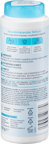 Nährwerte und Zutaten dm Balea Fusspuder (Fussdeodorant & -puder)
