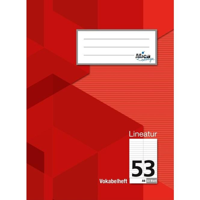 Besttoy Vokabelheft - DIN A6 - Lineatur 53 - 2 Spalten - 32 Blatt (A6, Liniert)