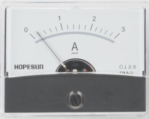 Actual product image Hopesun ANALOG INSTALLABLE CURRENT METER 3 A DC / 60 x 47 mm