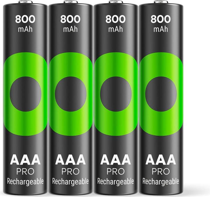 Actual product image GP Batteries Rechargeable batteries others (4 pcs., AAA, 800 mAh)
