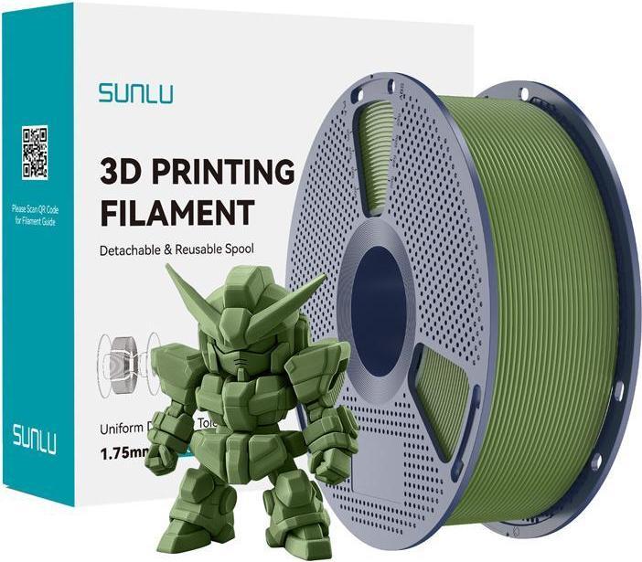 Actual product image Sunlu PLA+ 2.0-Filament (Oliv) (PLA+, 1.75 mm, 1000 g)