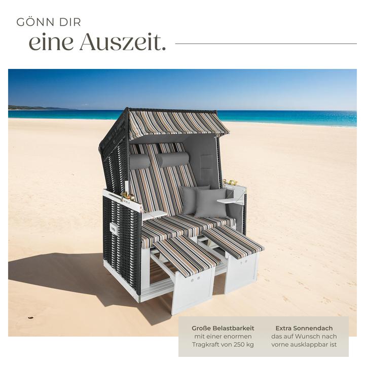 Produktbild tectake Strandkorb inkl. Schutzhülle