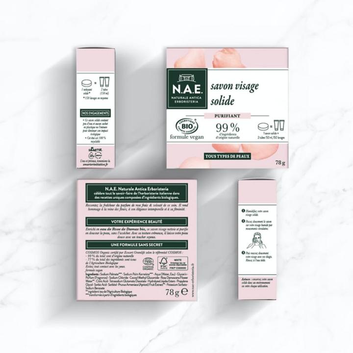 Immagine prodotto N.A.E. Naturale Antica Erboristeria Barretta purificante delicata per il viso, con certificazione (Salviette detergenti per il viso)