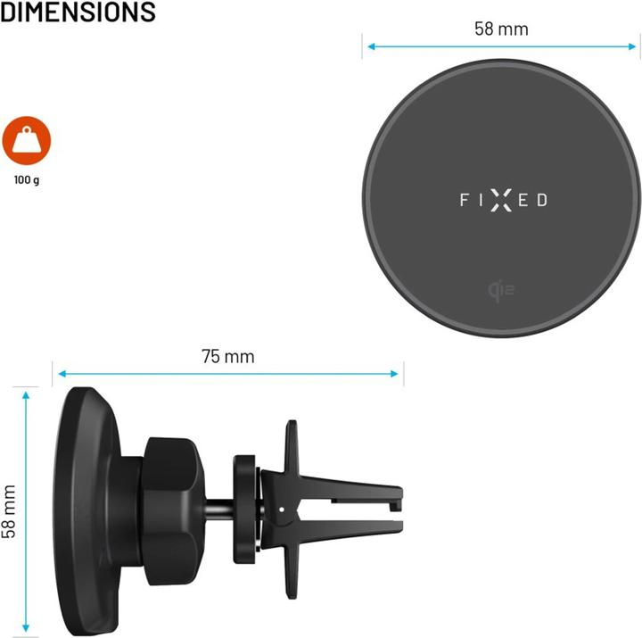 Actual product image Fixed MagRound 2, Qi2, black