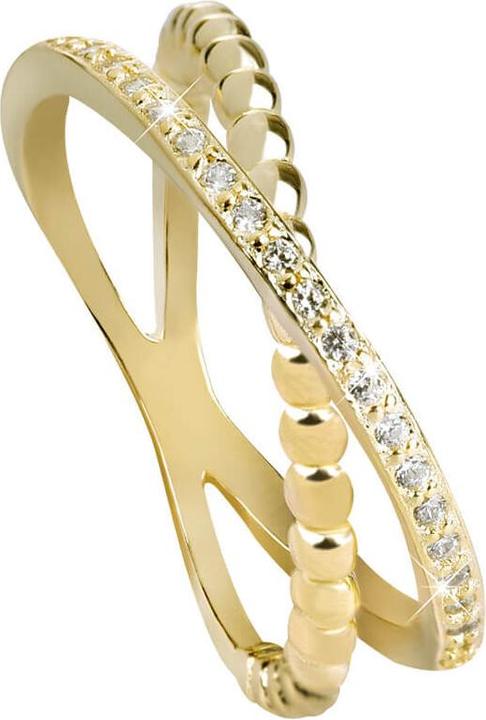 Immagine prodotto Beneto Anello doppio placcato oro con argento AGG196 - Circuito: 56 mm (56)