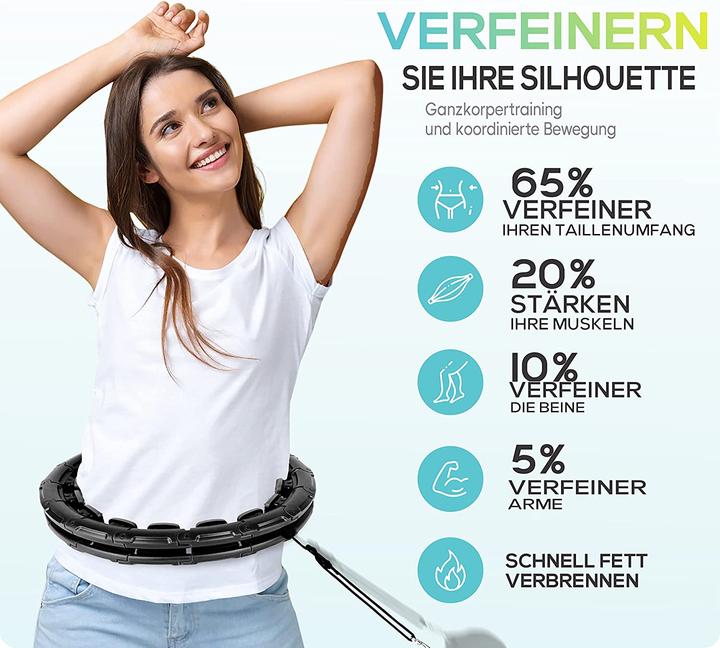 Actual product image Solulife Hula Hoop Adults Black (120 cm, 1500 g)