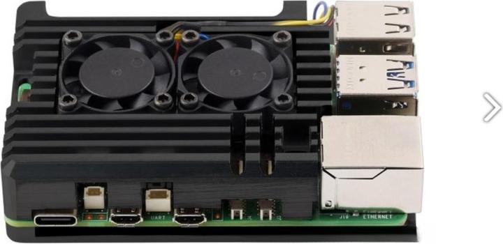 Image du produit WaveShare Boîtier aluminium Raspberry Pi 5 avec double ventilateur