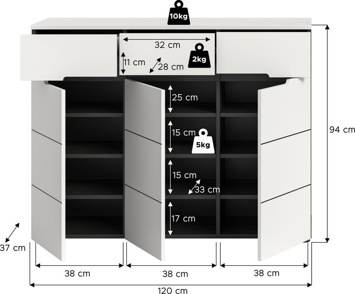 Produktbild Xonox Home Canu (120 x 37 x 94 cm)