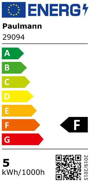 Energie-Label Paulmann Kerze 5er Set (E14, 4.80 W, 470 lm, 1 x, F)