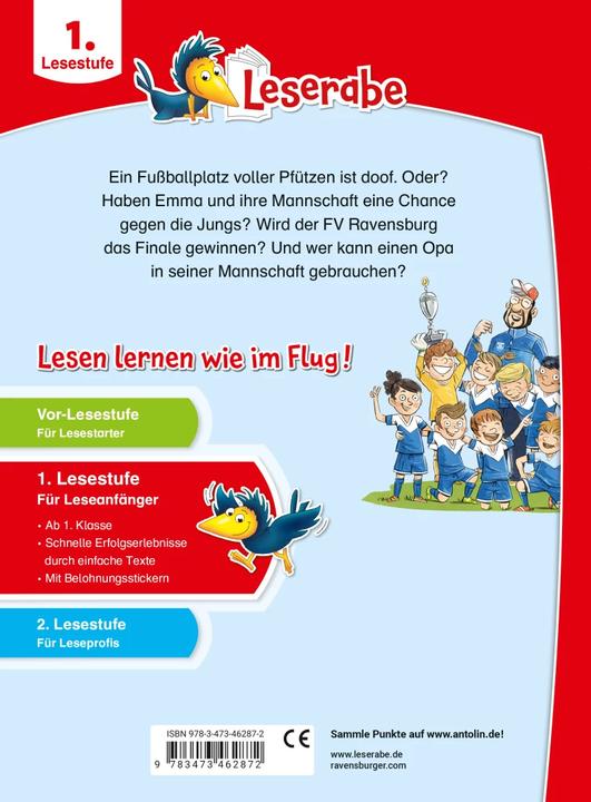 Immagine prodotto Ravensburger Fussballgeschichten - Leserabe 1. Klasse - Erstlesebuch für Kinder ab 6 Jahren (Tedesco, Come Marcus, Manfred Maggio, Martin Lenz, 2023)