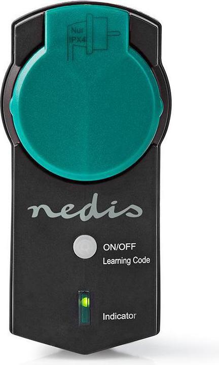 Actual product image Nedis RF Plug Outdoor IP44 ON/OFF RF Mesh Range Extension Schuko Type F 3680 W Green/S