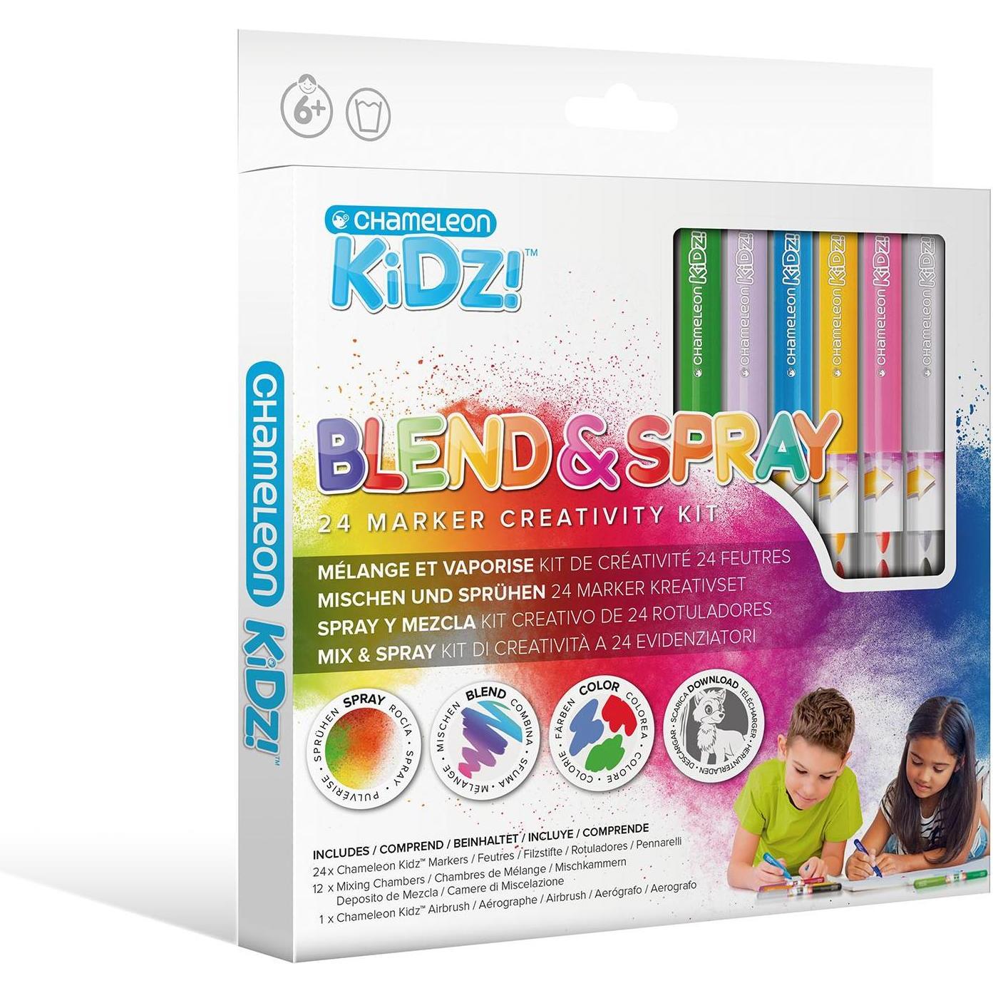Chameleon, Malstifte, Airbrush Blend & Spray Set (Mehrfarbig, 24 x)