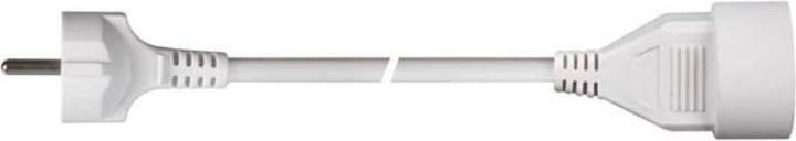 Produktbild Velleman VERLÄNGERUNGSKABEL - 3 m - WEIss - 3G1.5 - STECKER-TYP E (FRANZÖSISCHES SYSTEM) (3 m, CEE 7/5)